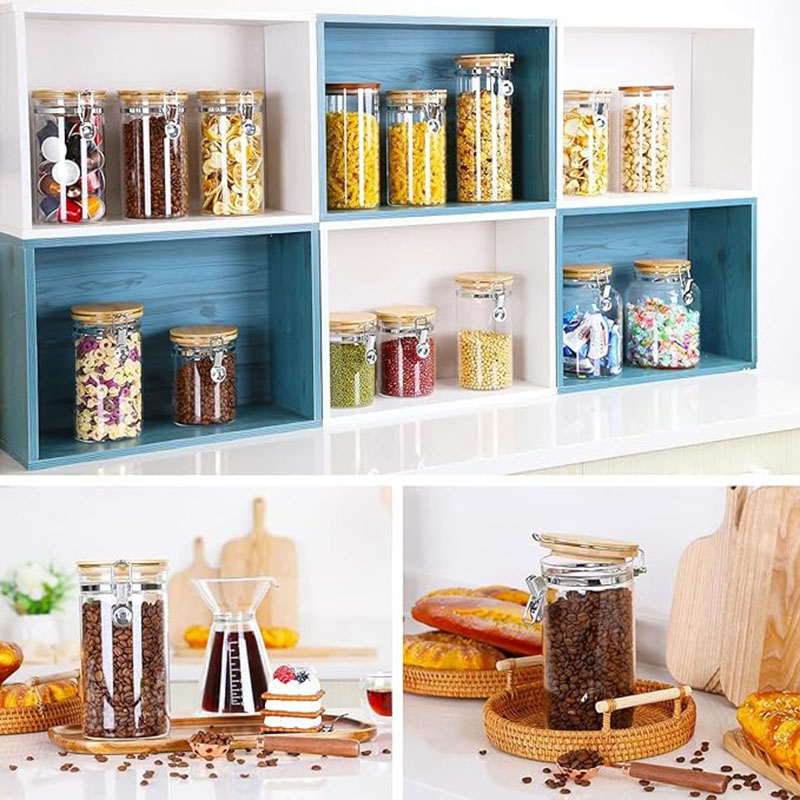 ون تشيس - برطمان تخزين زجاجي من البورسليكات - شفاف - 1400 مل - قطعتين