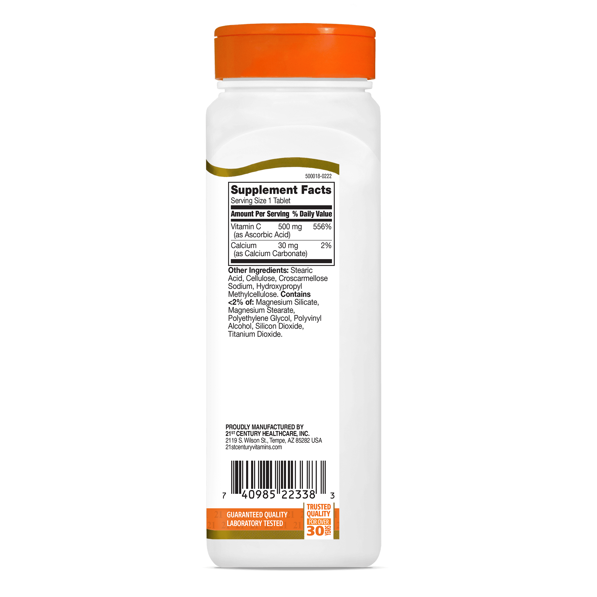 21st Century - Vitamin C 500 mg Tablets - 250 Pcs