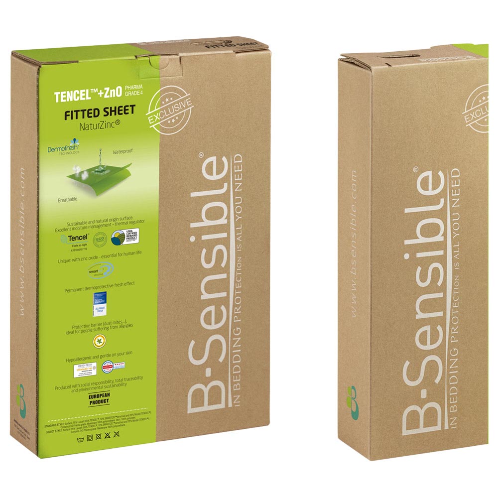 بي سينسبل - ملاءة سرير وغطاء فرشة متكامل بحواف مطاطية - 150×200 سم