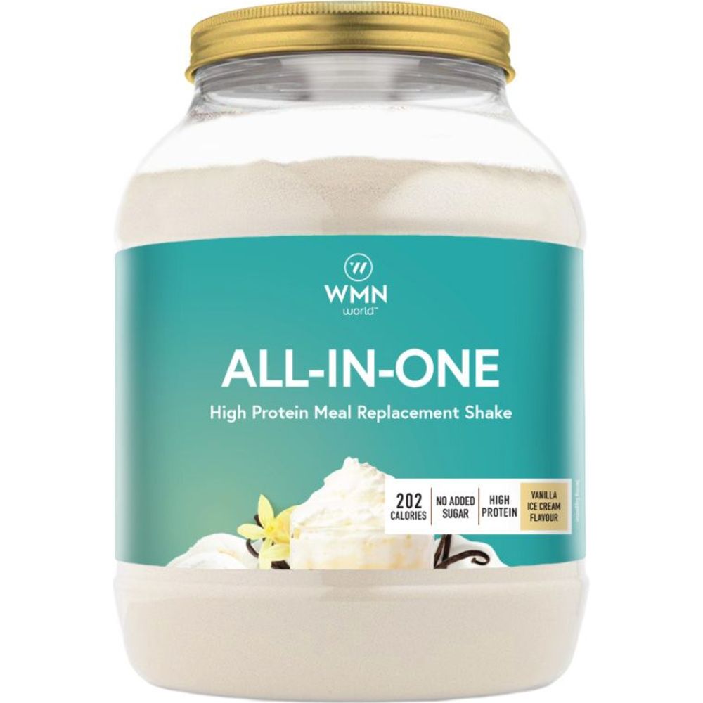 WMN World - All-In-One Meal Replacement Supplement With Vitamins & Prebiotics - Vanilla Ice Cream Flavour 1Kg