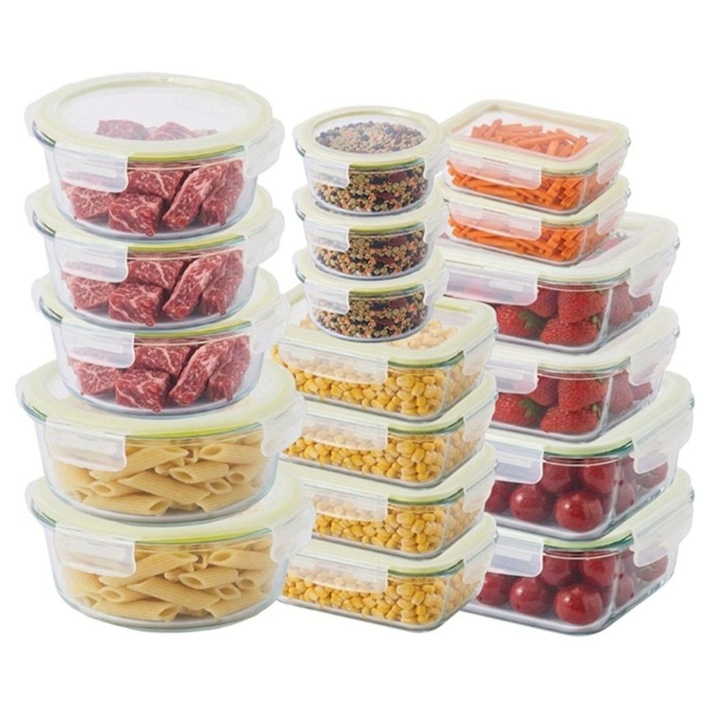 Locknlock - Fresh Oven-Safe Glass Container Set - Clear - 18 Pcs