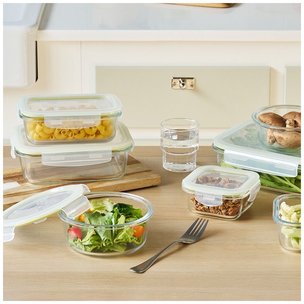 Locknlock - Fresh Oven-Safe Glass Container Set - Clear - 18 Pcs