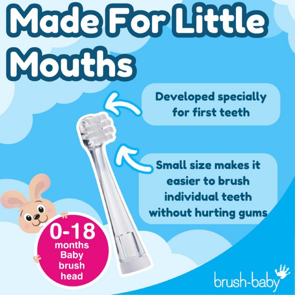 Brush Baby - Baby Sonic Replacement Brush Heads - Pack Of 2