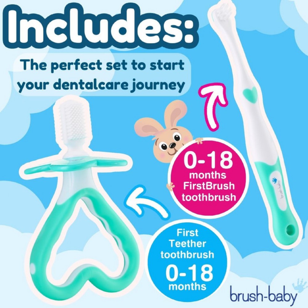 Brush Baby - My Firstbrush and Teether Set - Green