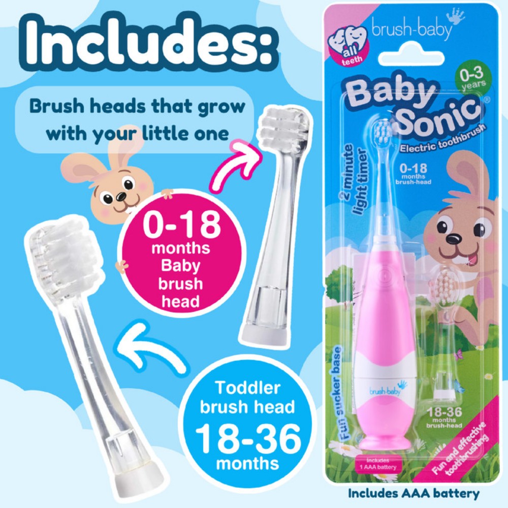 Brush Baby - Babysonic Electric Toothbrush - Pink