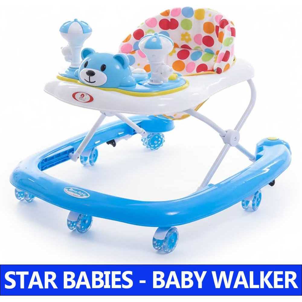 Star Babies - Baby Walker With Wheels - Blue