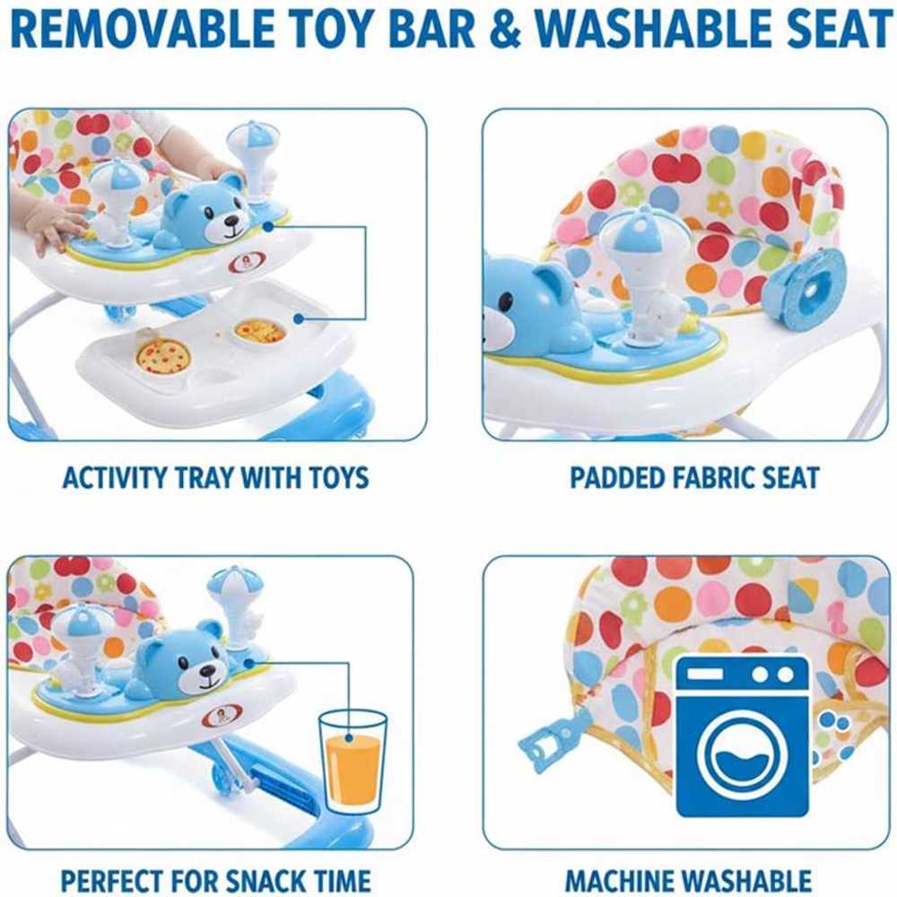 Star Babies - Baby Walker With Wheels - Blue