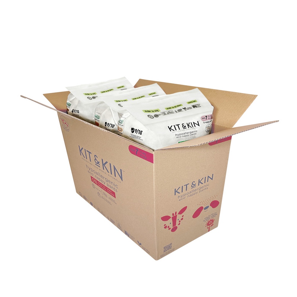 Kit & Kin - Eco Pull Up Diapers Size XXL7 - 16+kg - Pack of 6 - 96 Pcs