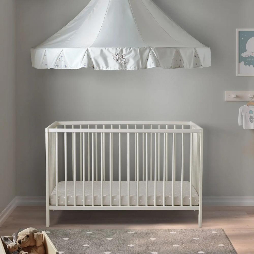 Bumble & Bird 3-In-1 Classic Wooden Cot And Toddler Bed - White
