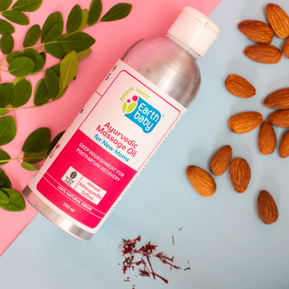 إيرث بيبي - زيت التدليك الأيورفيدي للأمهات الجدد - 250 مل