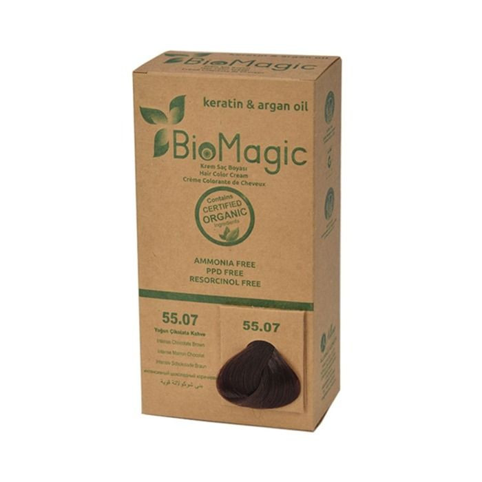Biomagic - Hair Color Cream Infused With Keratin And Argan Oil - CK 55/07 Intense Choc Brown 60ml