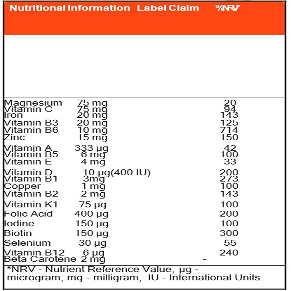 Vital Healthcare - Vital Pregna Original Dietary Supplement Tablets - 30's