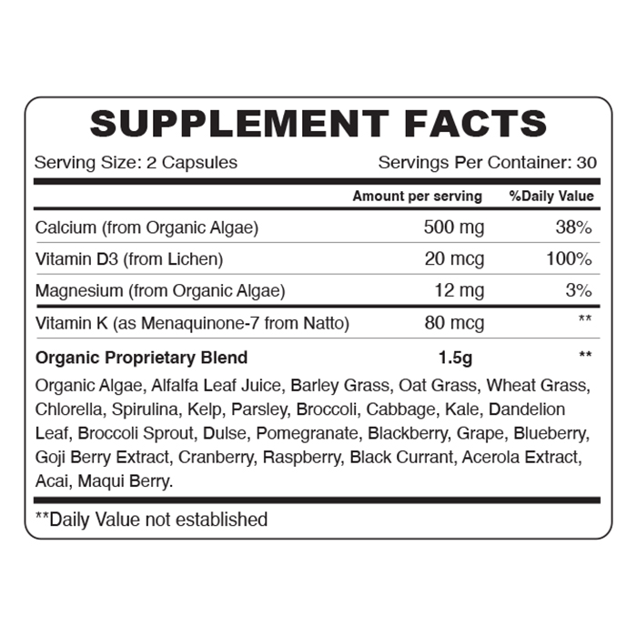 Organic Earth - Calcium Capsules - 60pcs