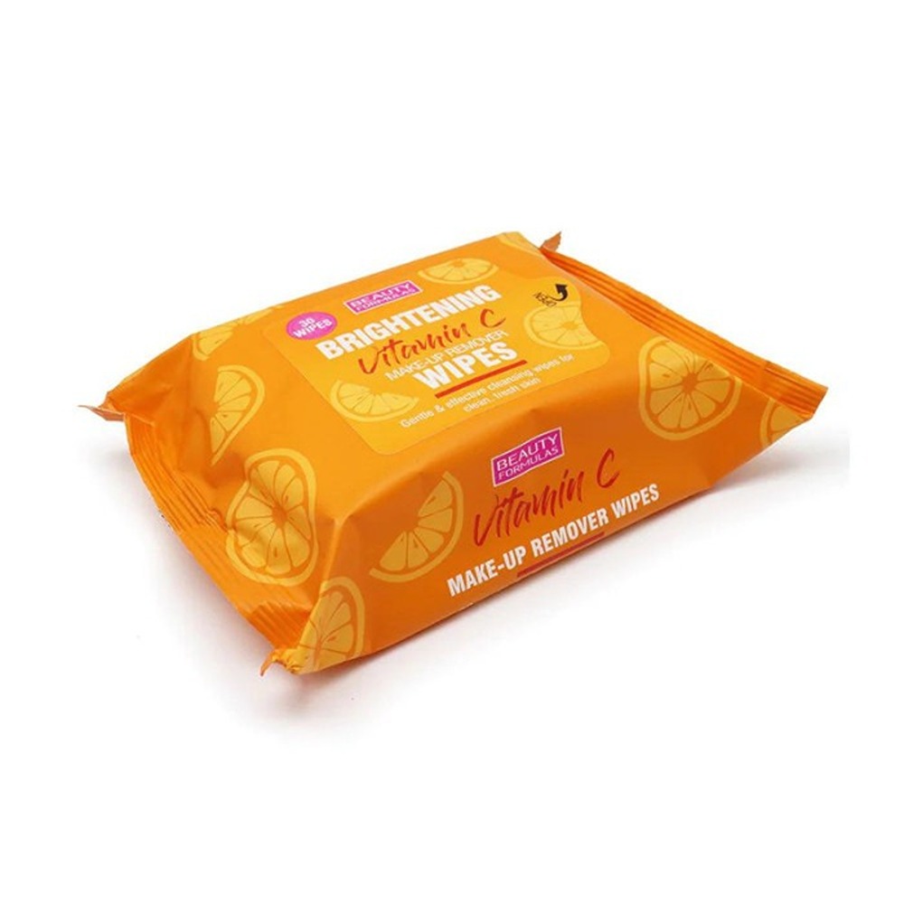 بيوتي فورميولاز - مناديل إزالة المكياج بفيتامين سي لتفتيح البشرة - 30 منديل