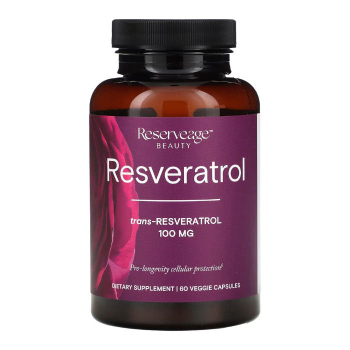 Reserveage - Resveratrol 100 mg Dietary Supplement Veggie Capsules - 60's