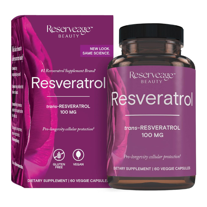 Reserveage - Resveratrol 100 mg Dietary Supplement Veggie Capsules - 60's