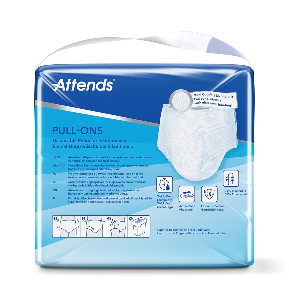 Attends - Feel Pull-Ons Disposable Incontinence Pants 10 - M - 14 Pcs