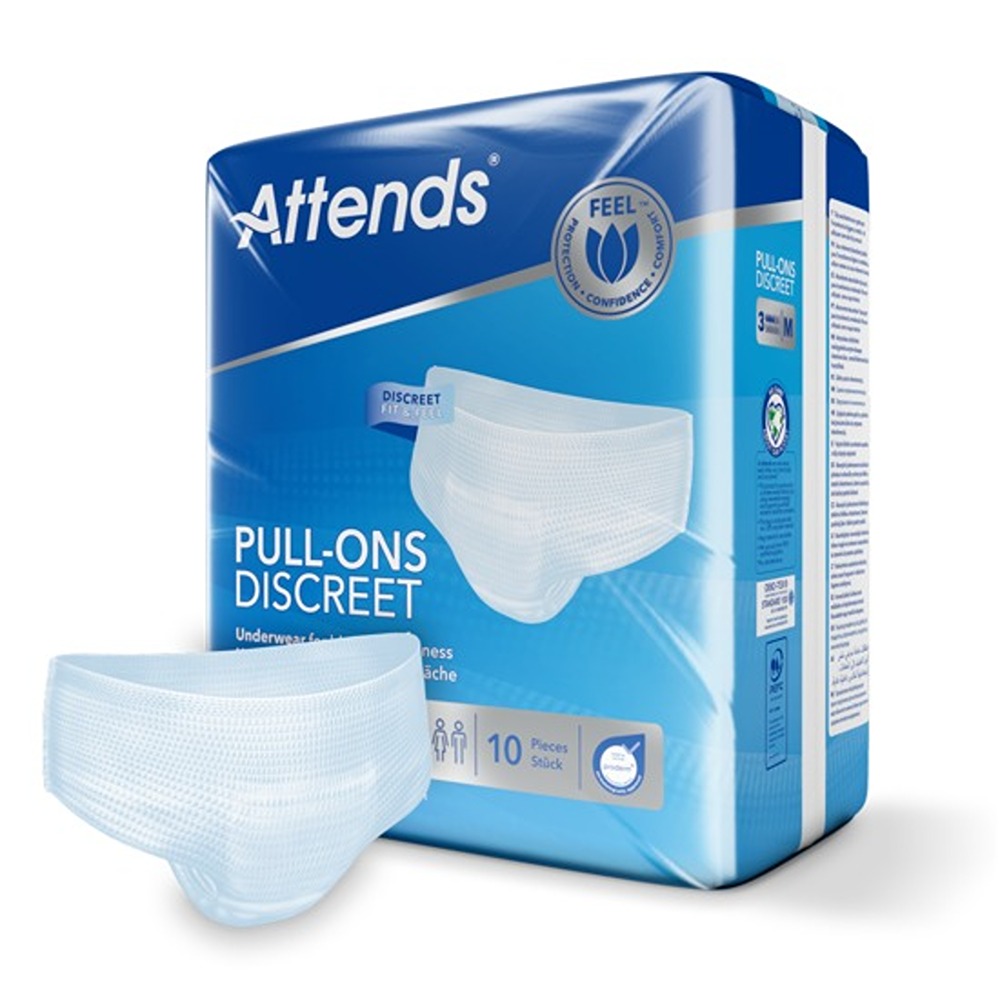 Attends - Pull-Ons Discreet Underwear 3 - M - 10 Pcs