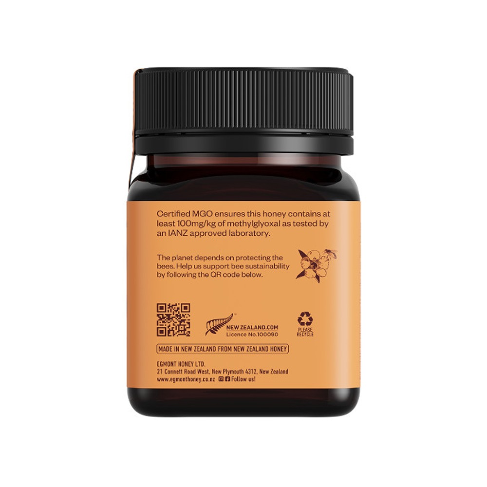 Egmont Honey - Raw Manuka Multifloral Honey - 100+ MGO - 250 gm