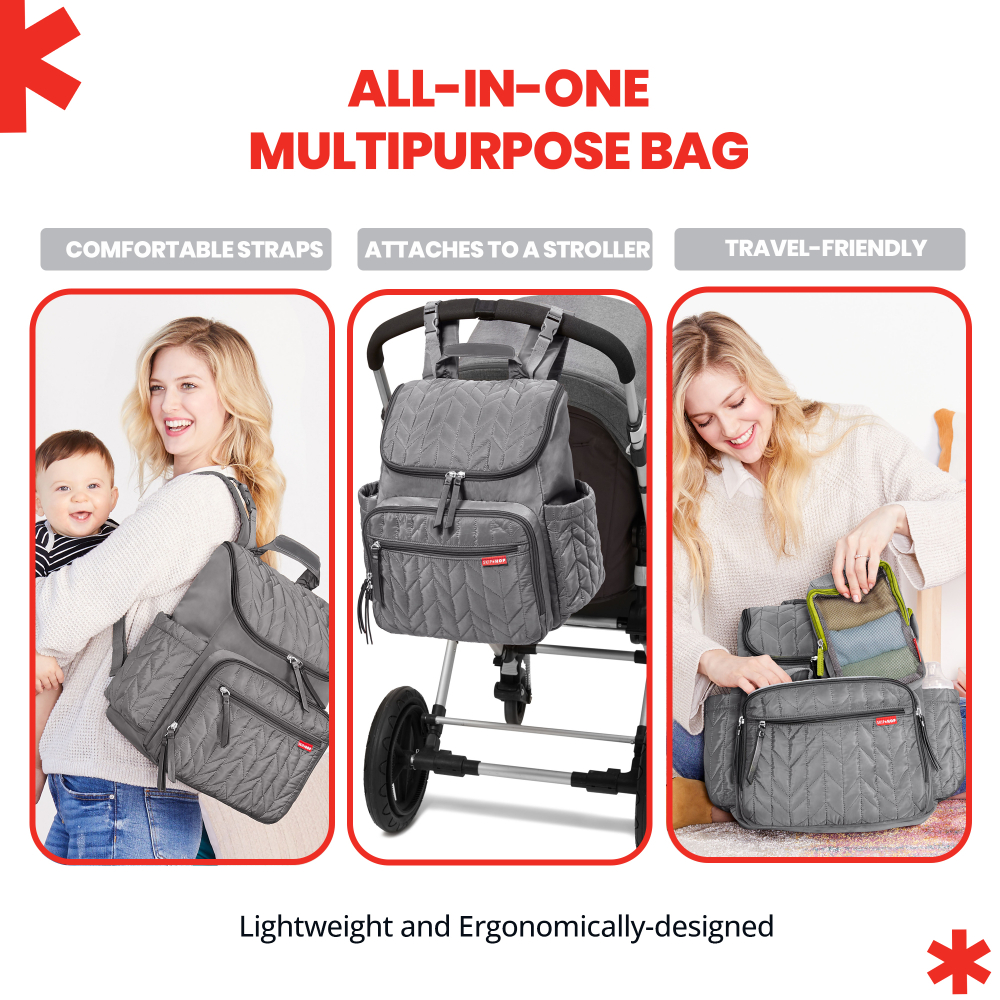 SkipHop - Forma Diaper Backpack - Grey