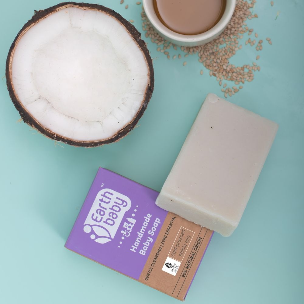 إيرث بيبي - صابون أطفال مصنوع يدويًا - قطعة واحدة - 100 جرام