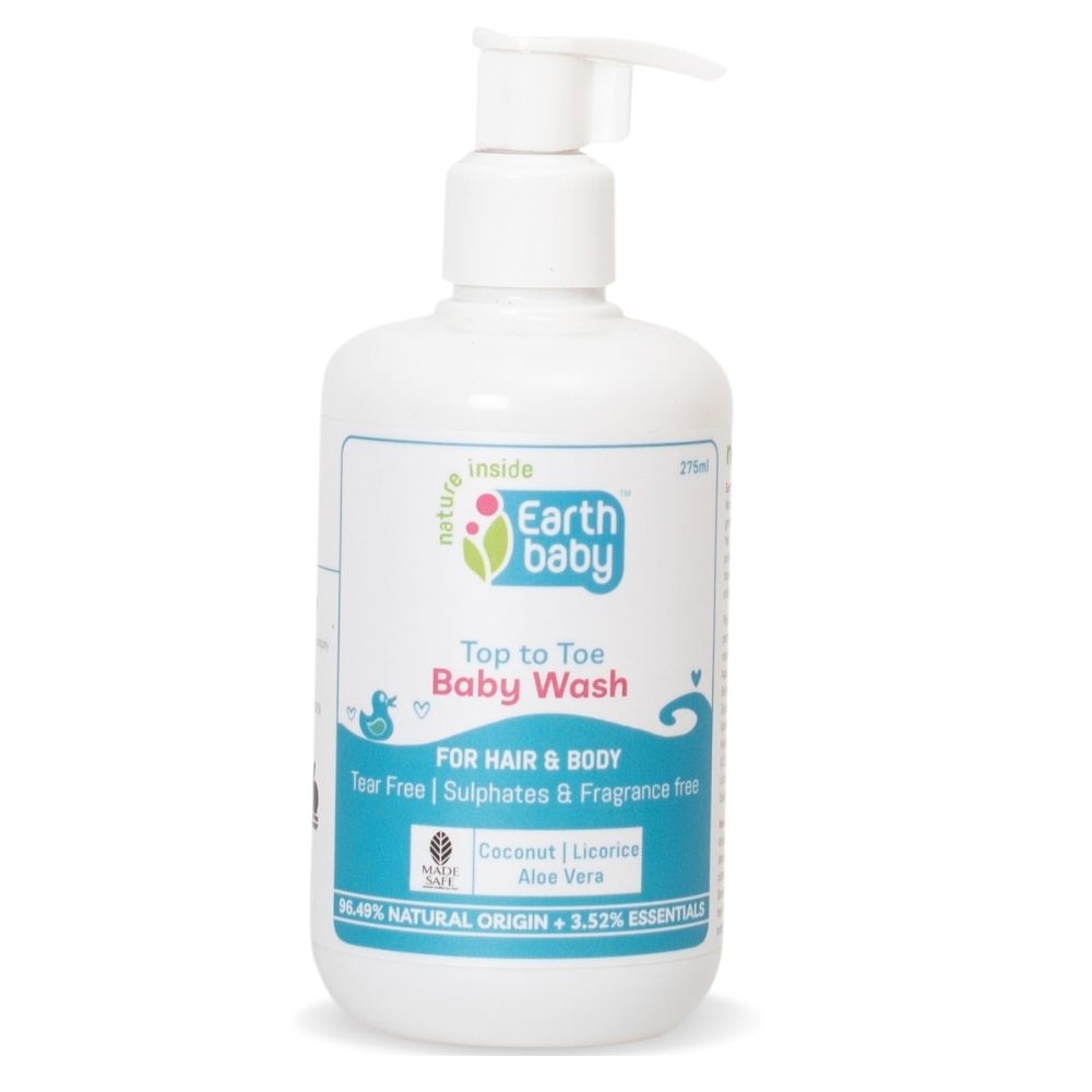إيرث بيبي - غسول للشعر والجسم من الرأس إلى القدمين لحديثي الولادة - 275 مل