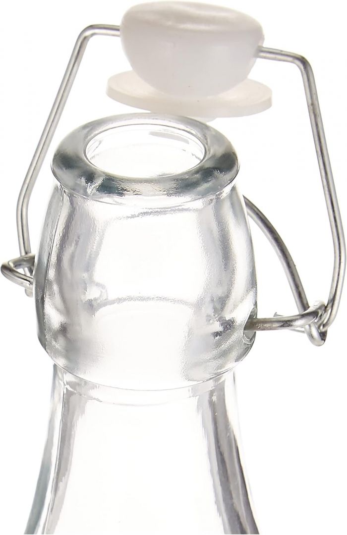 صن راي - قارورة زيت زجاجية دائرية مخططة - 1000 مل