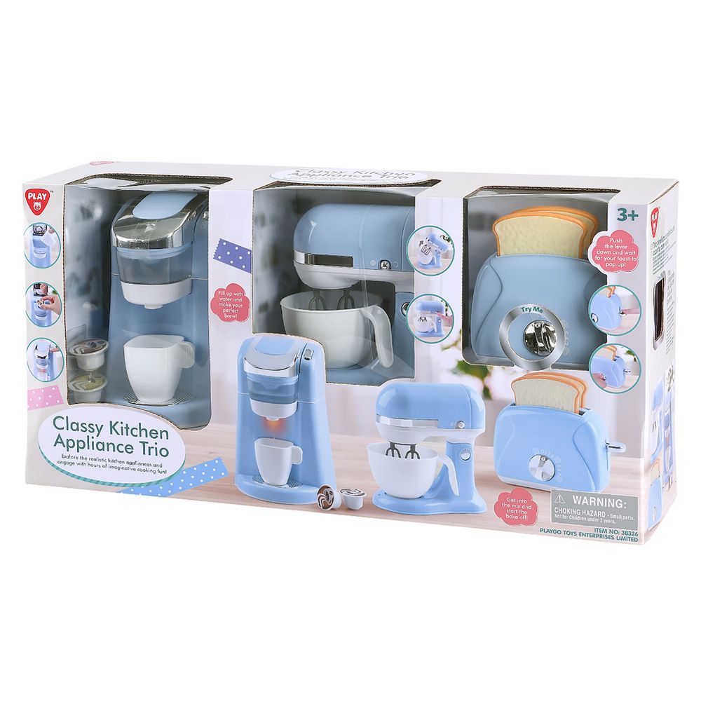 PlayGo- Classy Kitchen Appliance Trio - Blue