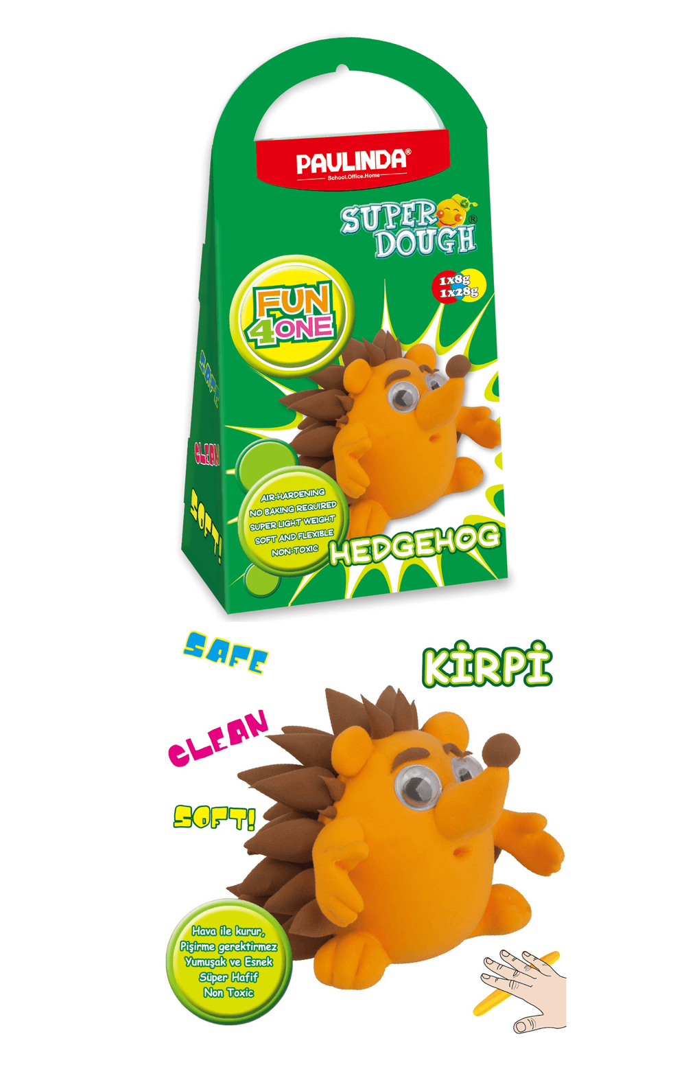 Paulinda - Fun 4 One Dough Kit - Hedgehog