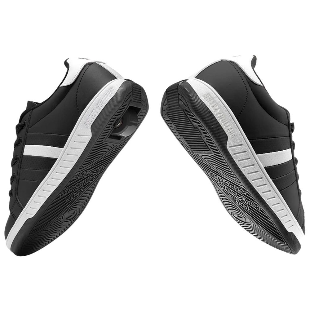 بريزي رولرز - حذاء بعجلات للأطفال - أسود وأبيض