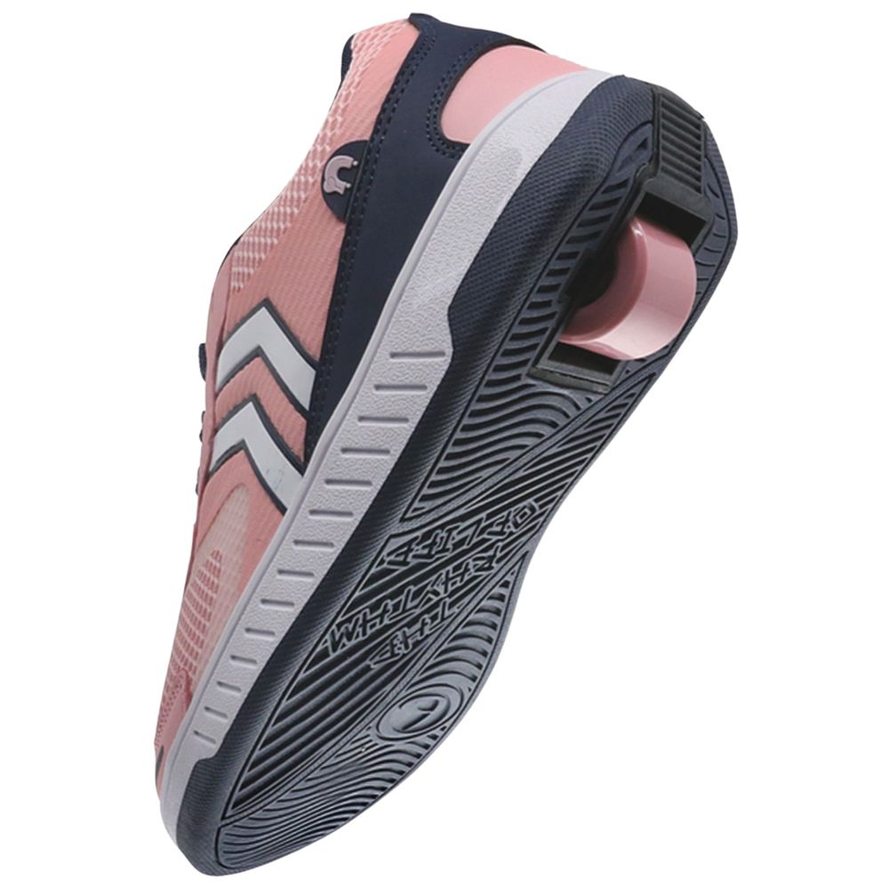 بريزي رولرز - حذاء بعجلات للأطفال - زهري وأزرق