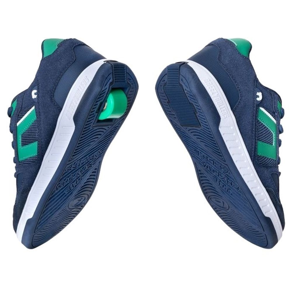 بريزي رولرز - حذاء بعجلات للأطفال - أزرق وأخضر