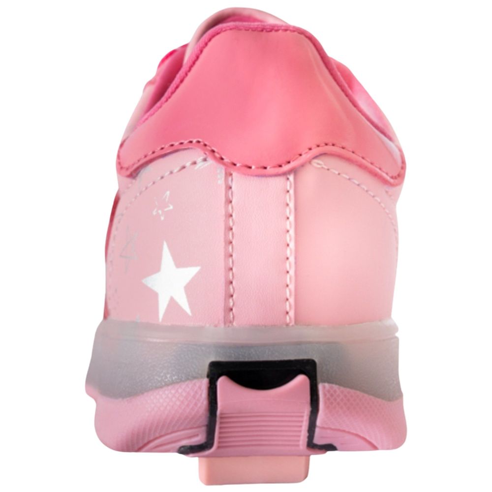 بريزي رولرز - حذاء بعجلات للأطفال - نجوم - زهري