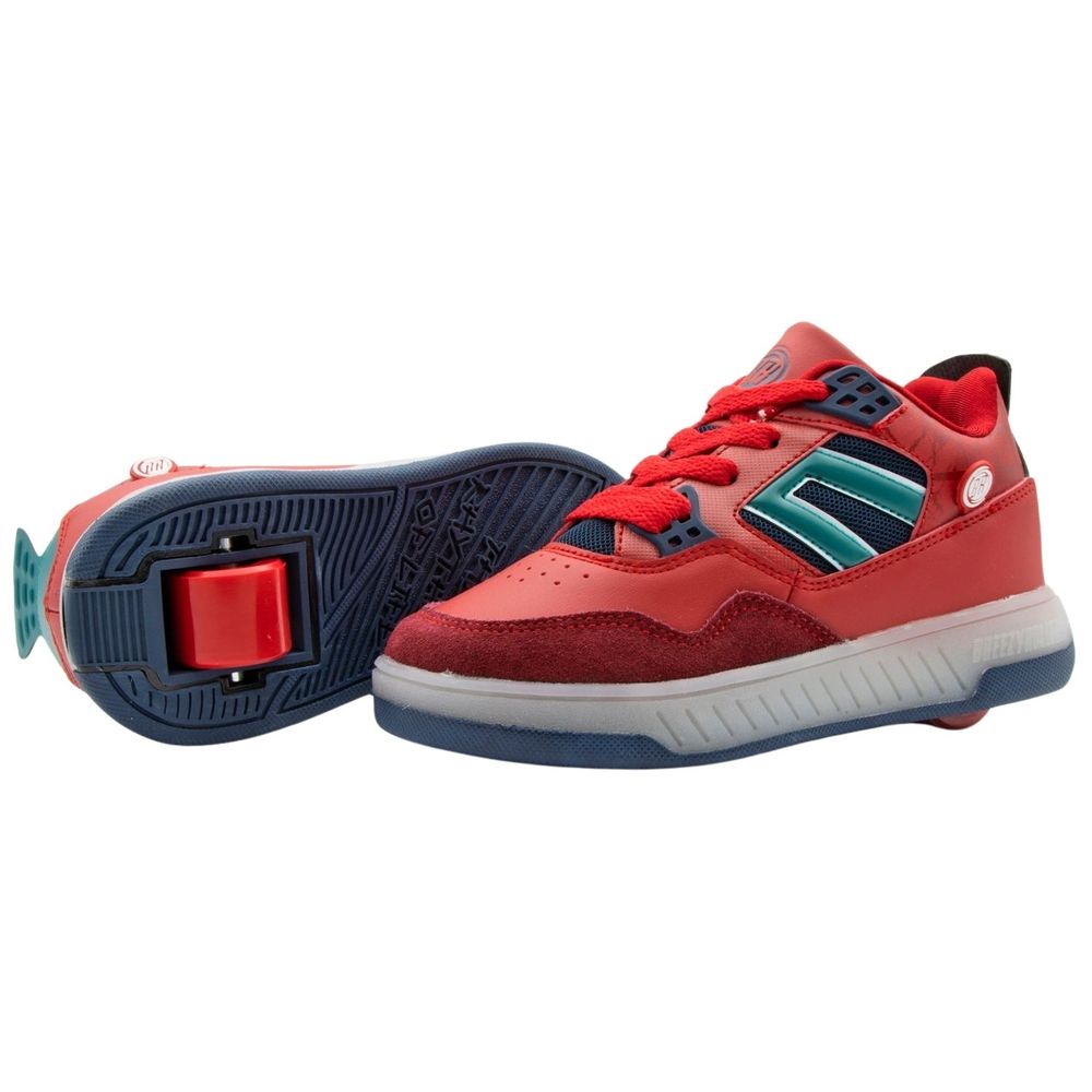 بريزي رولرز - حذاء بعجلات للأطفال - أحمر