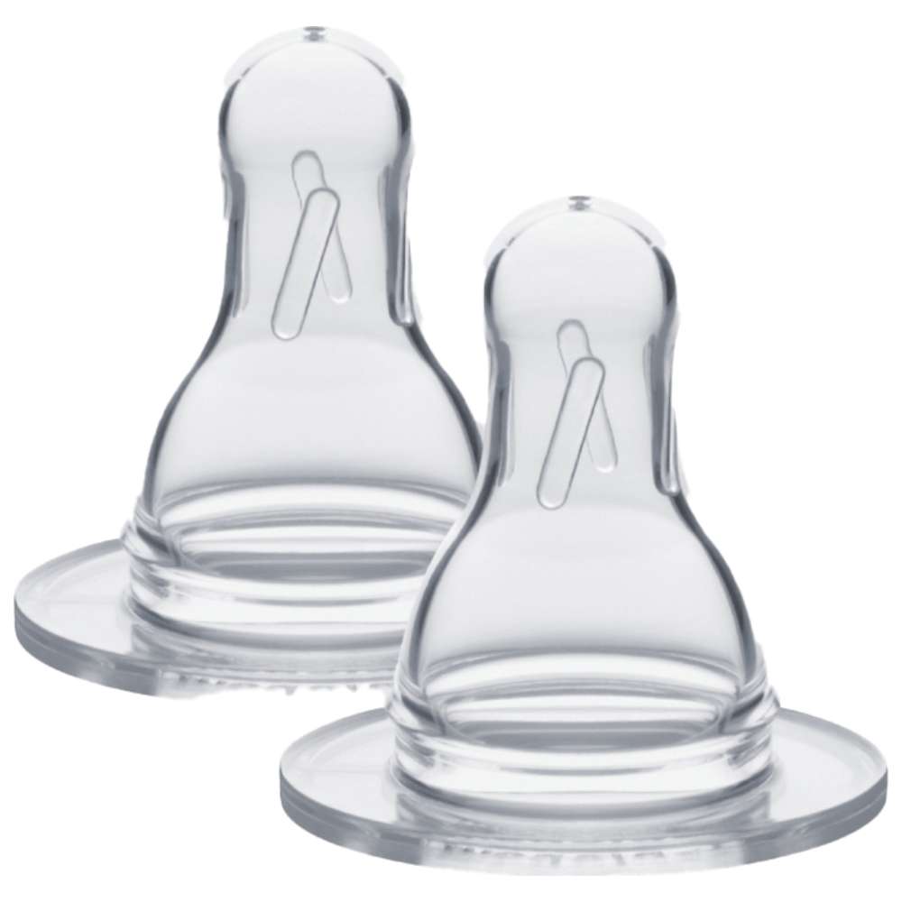 ميديلا - حلمات احتياطية متوسطة التدفق - شفافة - عبوة من قطعتين