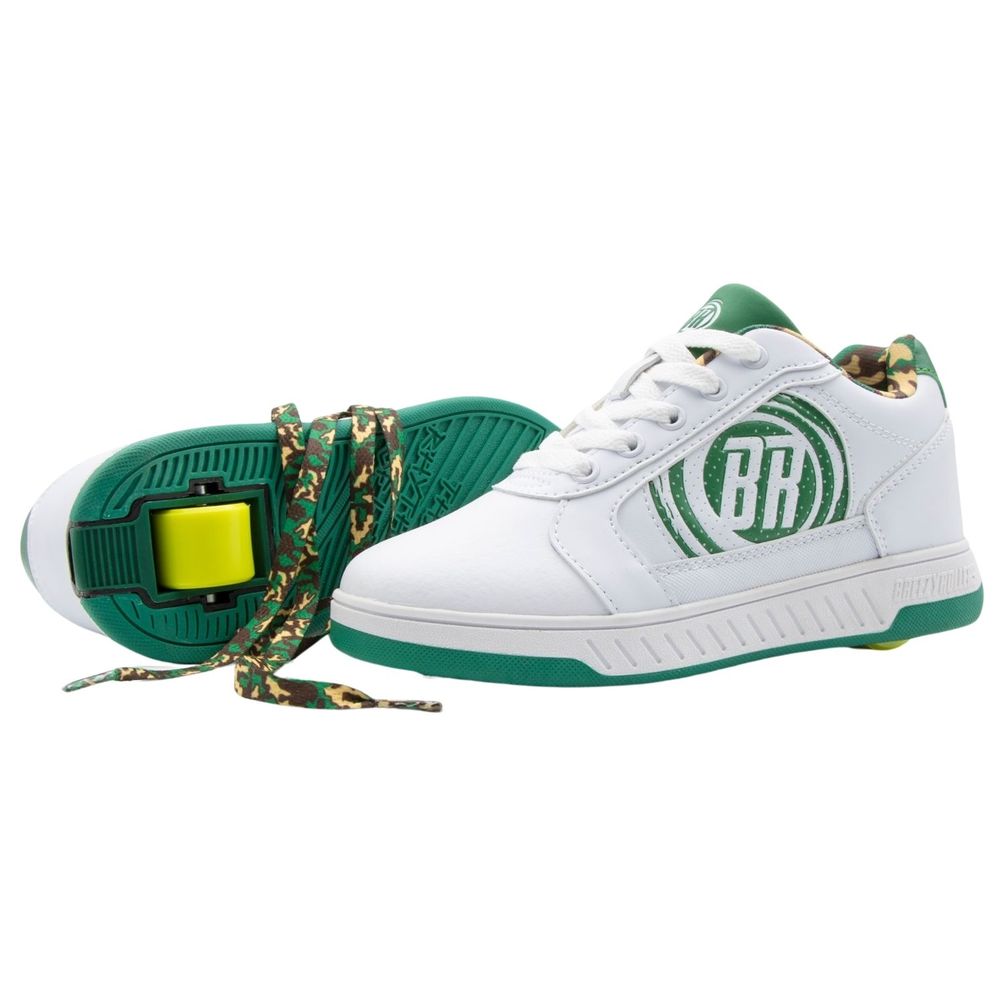 Breezy Rollers - Shoes With Wheels For Kids - White/Green