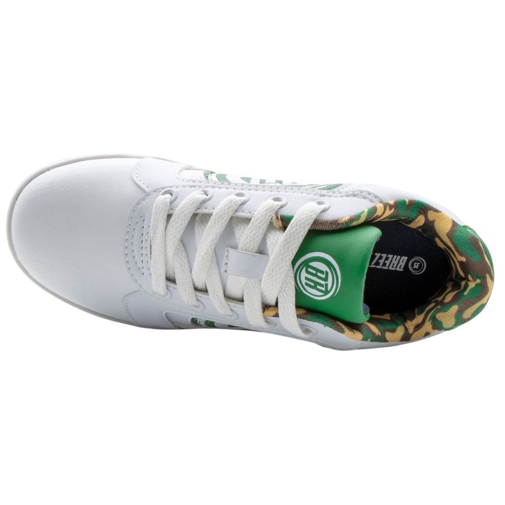 Breezy Rollers - Shoes With Wheels For Kids - White/Green