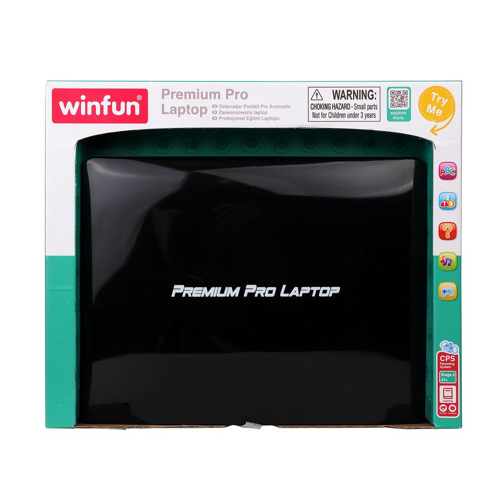 WinFun - Premium Pro Kids Learning Laptop - Black