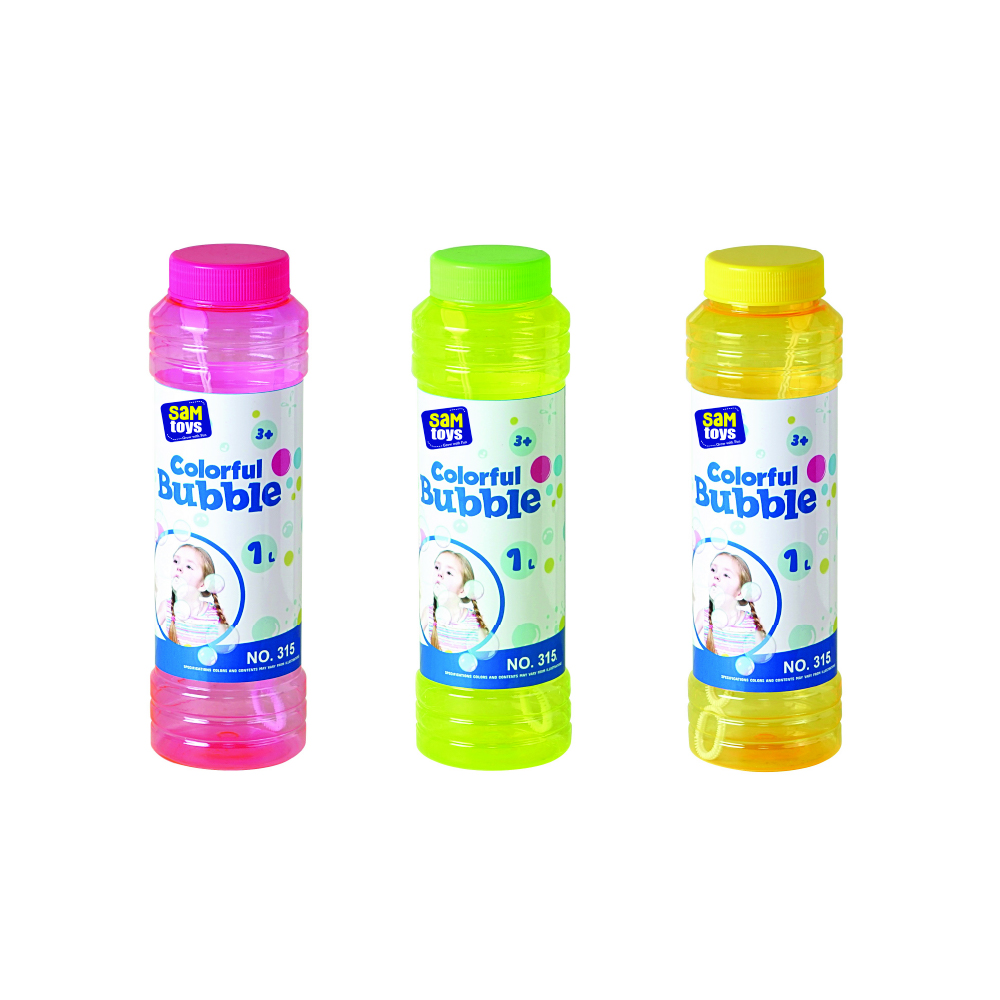 Sam Toys - Bubble Solution Liquid Pack Of 1 - For Bubble Machine Bubble - Assorted