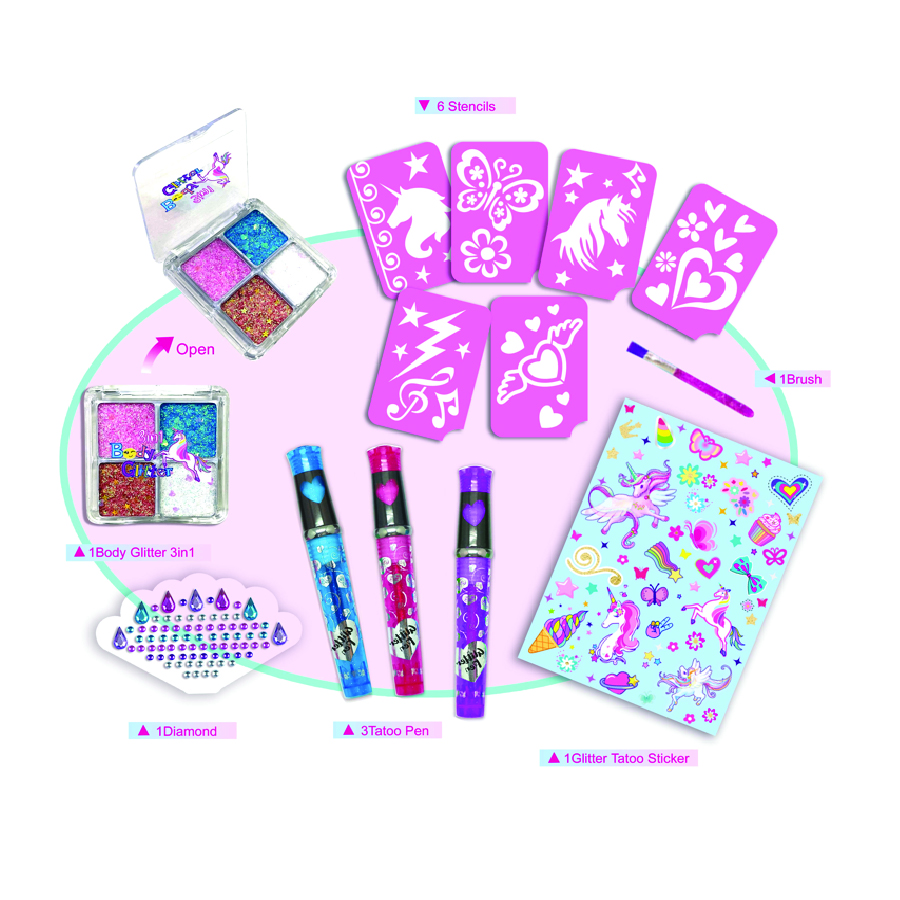 Pecaware - Tatoo Studio Fun Playset - 13 Pcs