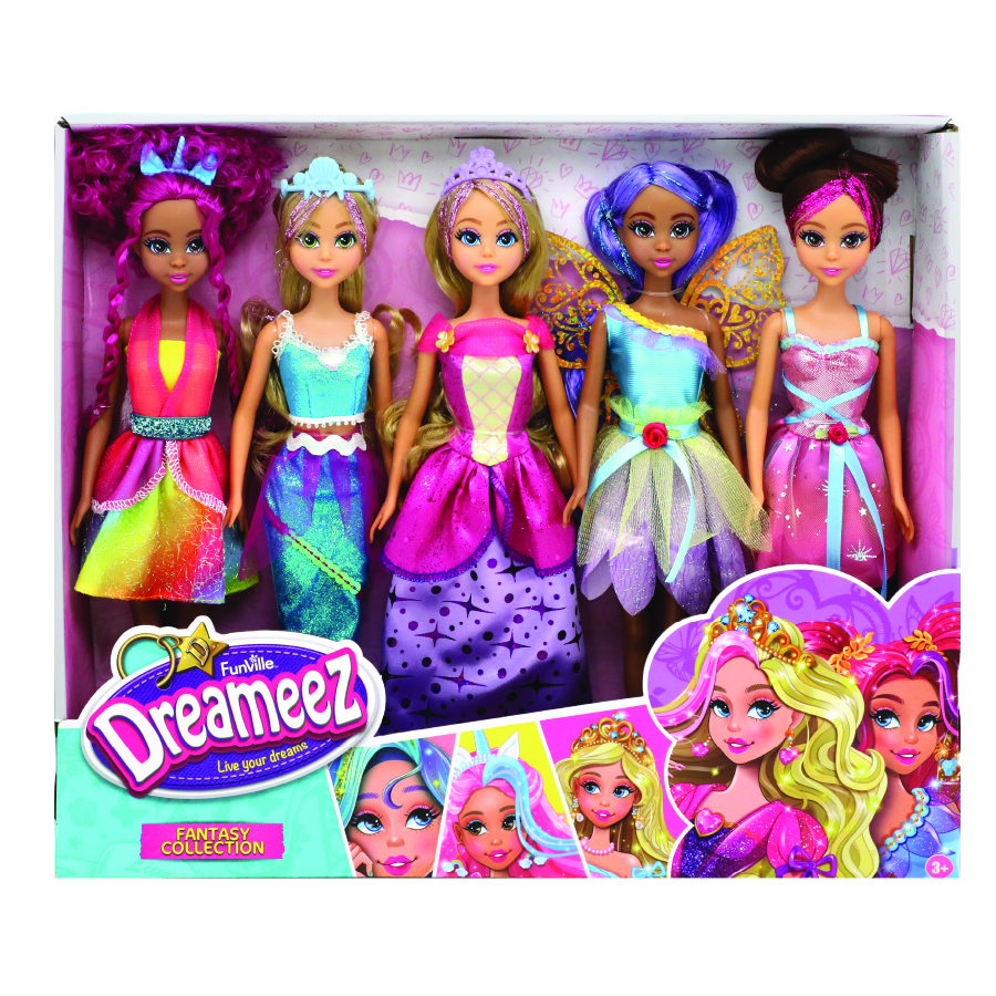 Funville - Dreameez Fantasy Dolls Set - 5 Pcs - 29 cm