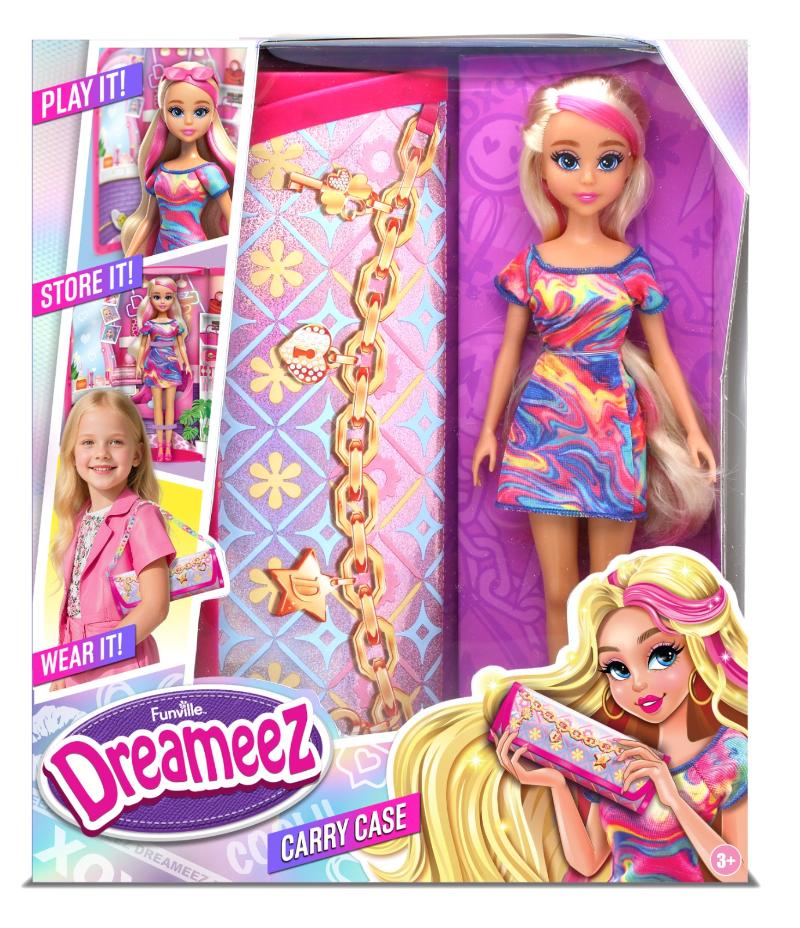فانفيل - دمية أزياء دريميز مع حقيبة حمل أنيقة - قطعتان