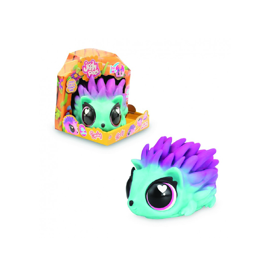 Eolo - Jiggly Spiky Hedgehog Pet With Sound - Blue