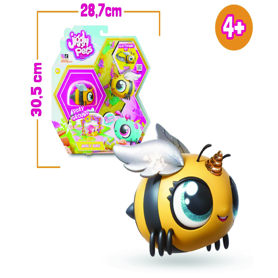 Eolo - Jiggly Interactivity Pet Bee Bug - Multicolor