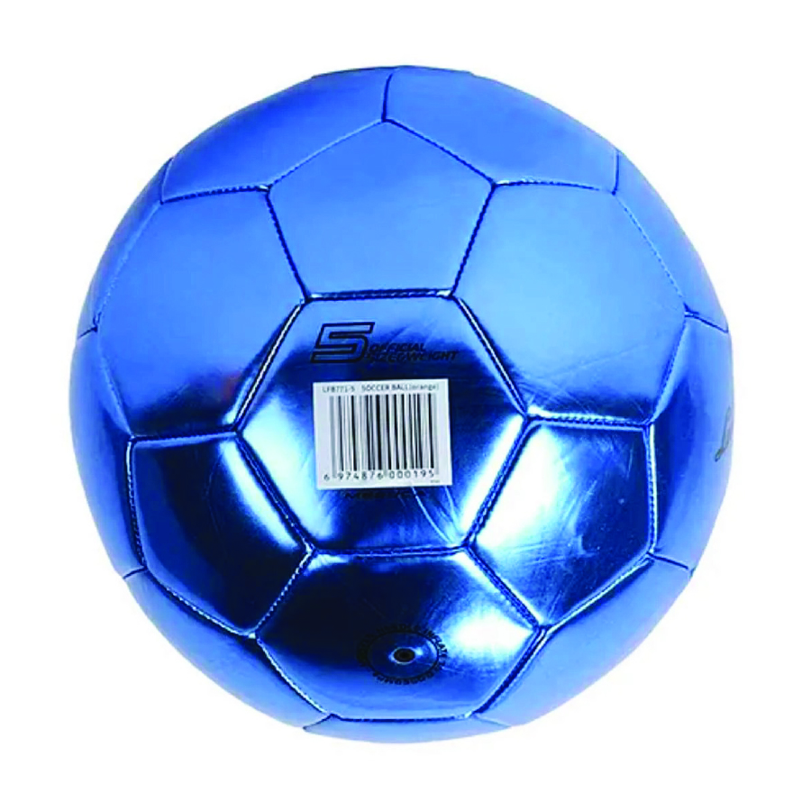 Lamborghini - Metallic PVC Soccer Ball - Blue - Size 5
