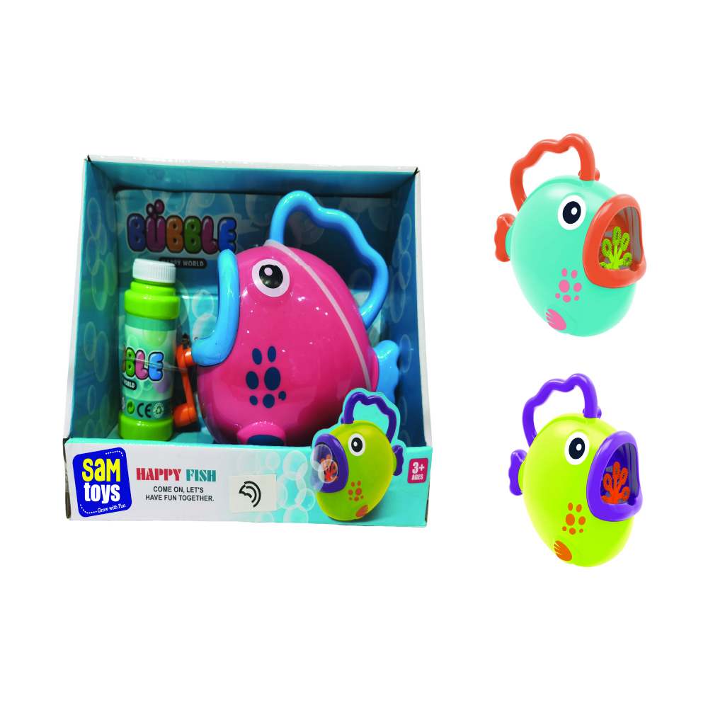 Sam Toys - Manual Fun Fish Bubble Machine Toy - Assorted