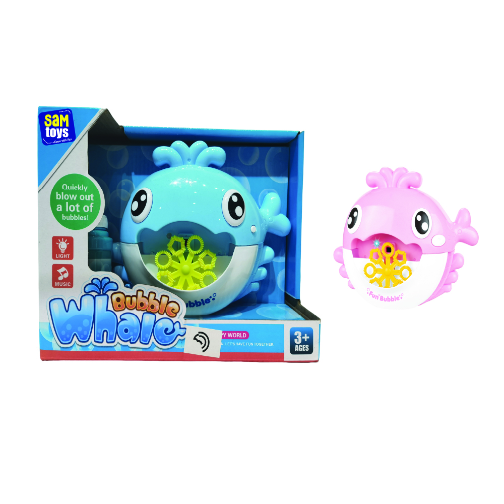 Sam Toys - Whale Bubble Machine With Light & Sounds - Battery Operated - Assorted