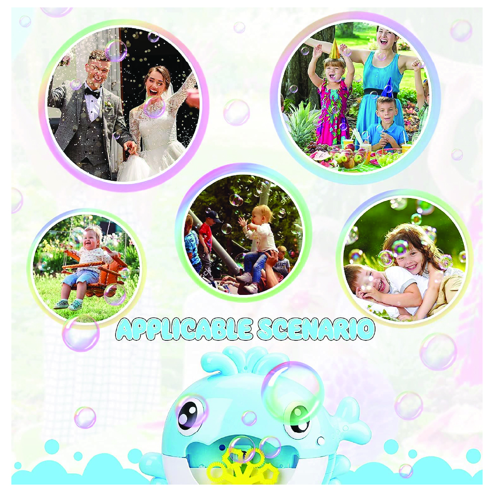 Sam Toys - Whale Bubble Machine With Light & Sounds - Battery Operated - Assorted