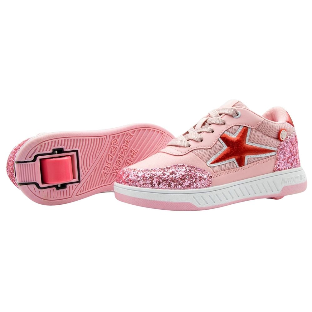 Breezy Rollers - Glitter Shoes With Wheels For Kids - Pink