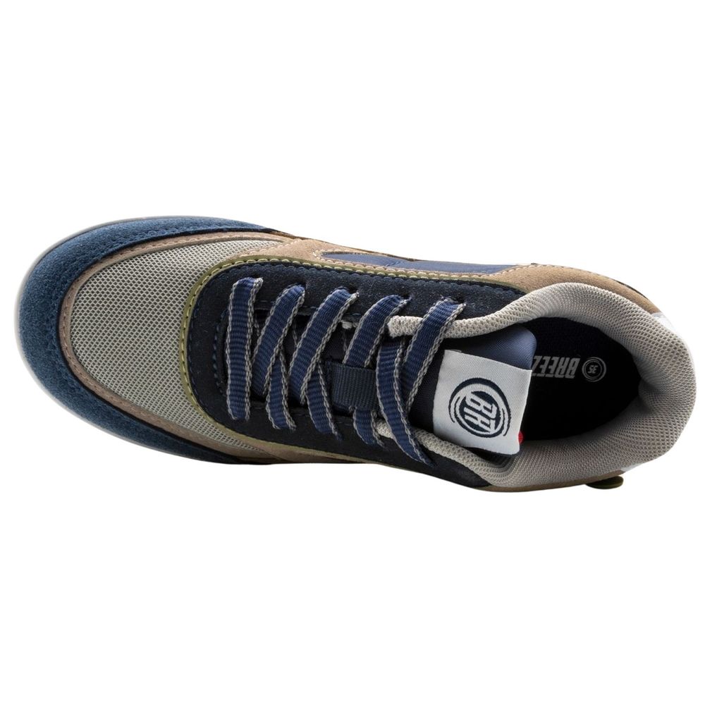 بريزي رولرز - حذاء بعجلات للأطفال - أزرق وبيج